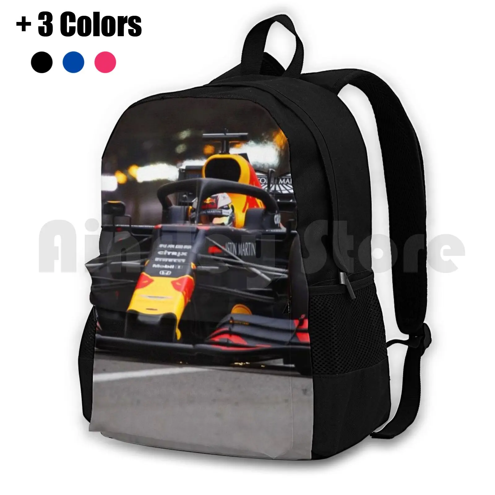 Racing At Monaco Outdoor Hiking Backpack Riding Climbing Sports Bag Racecar Racing Racecars Sports Fia Racingdriver Racing