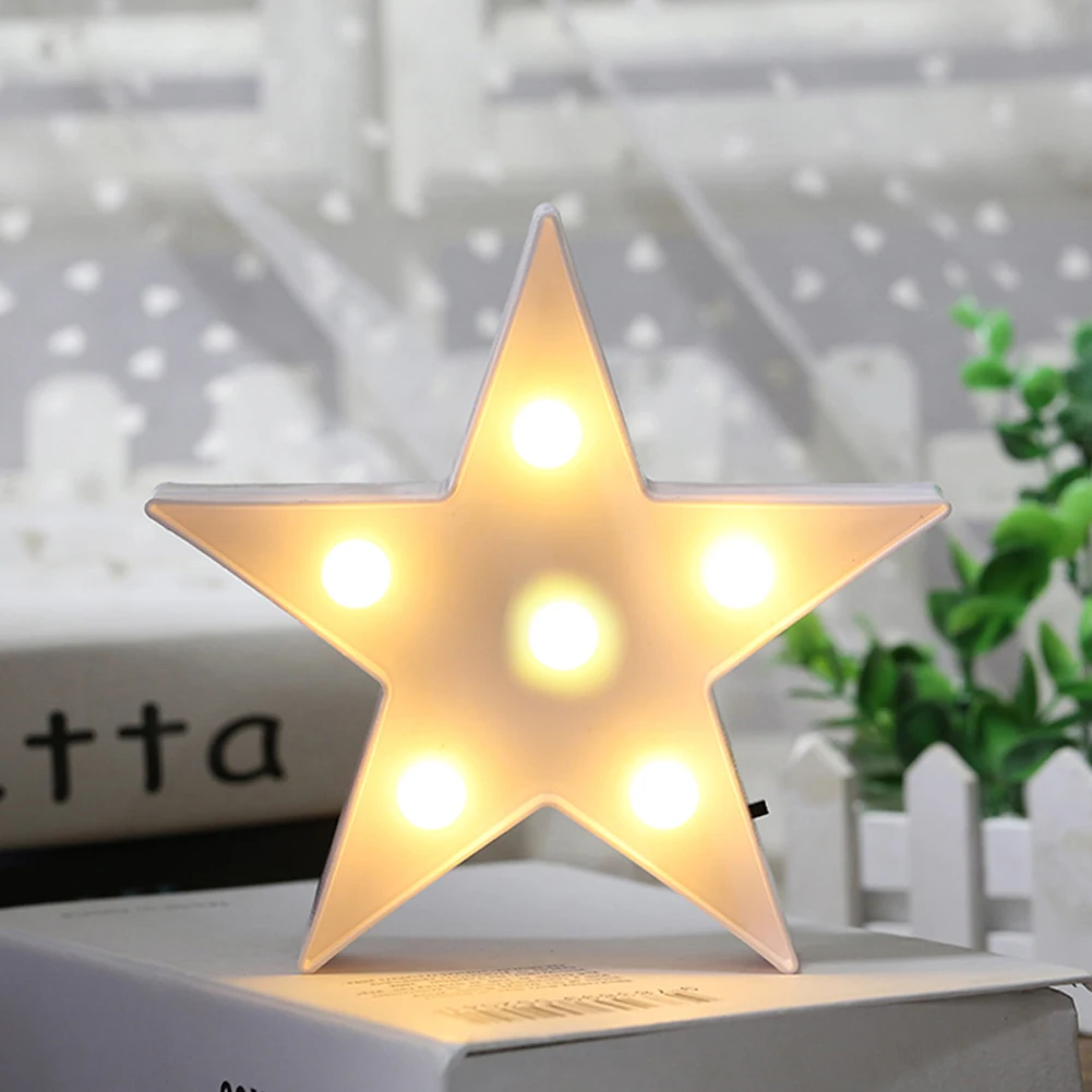 New Arrival Hot Creative Small Star Shaped LED Desk Lamp Night Lights Decoration Kid Room Night Light Christmas Decorations