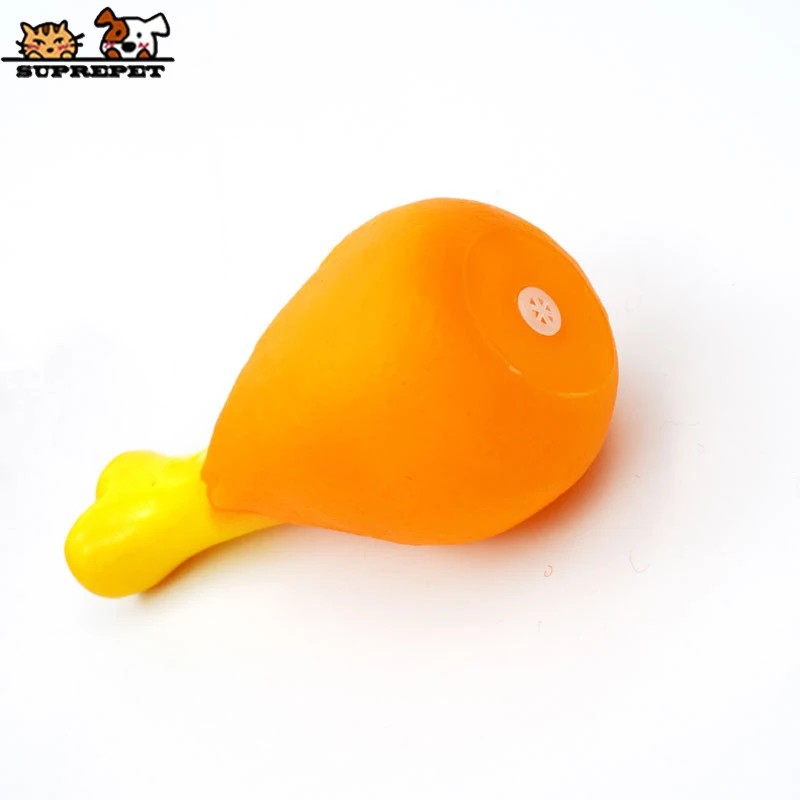 SUPREPET Pet Dog Toys for Small Dog Cute Chicken Leg Puppy Toys Rubber Squeaky Sound Dog Toys Interactive Dog Chew Toy