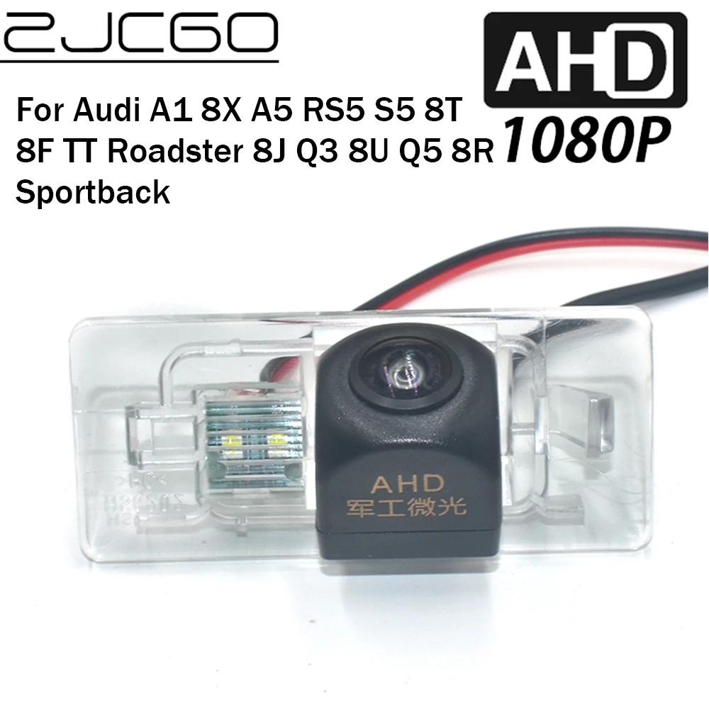 

ZJCGO Car Rear View Reverse Backup Parking AHD 1080P Camera for Audi A1 8X A5 RS5 S5 8T 8F TT Roadster 8J Q3 8U Q5 8R Sportback