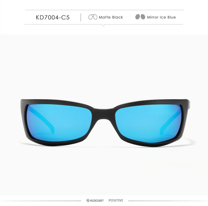 KDEAM Outdoor Sport Brille Polarisierte Sonnenbrille Männer Einzigartig Shaped Gläser Mit Harten Box Minimal Design 2021 – Detail 20