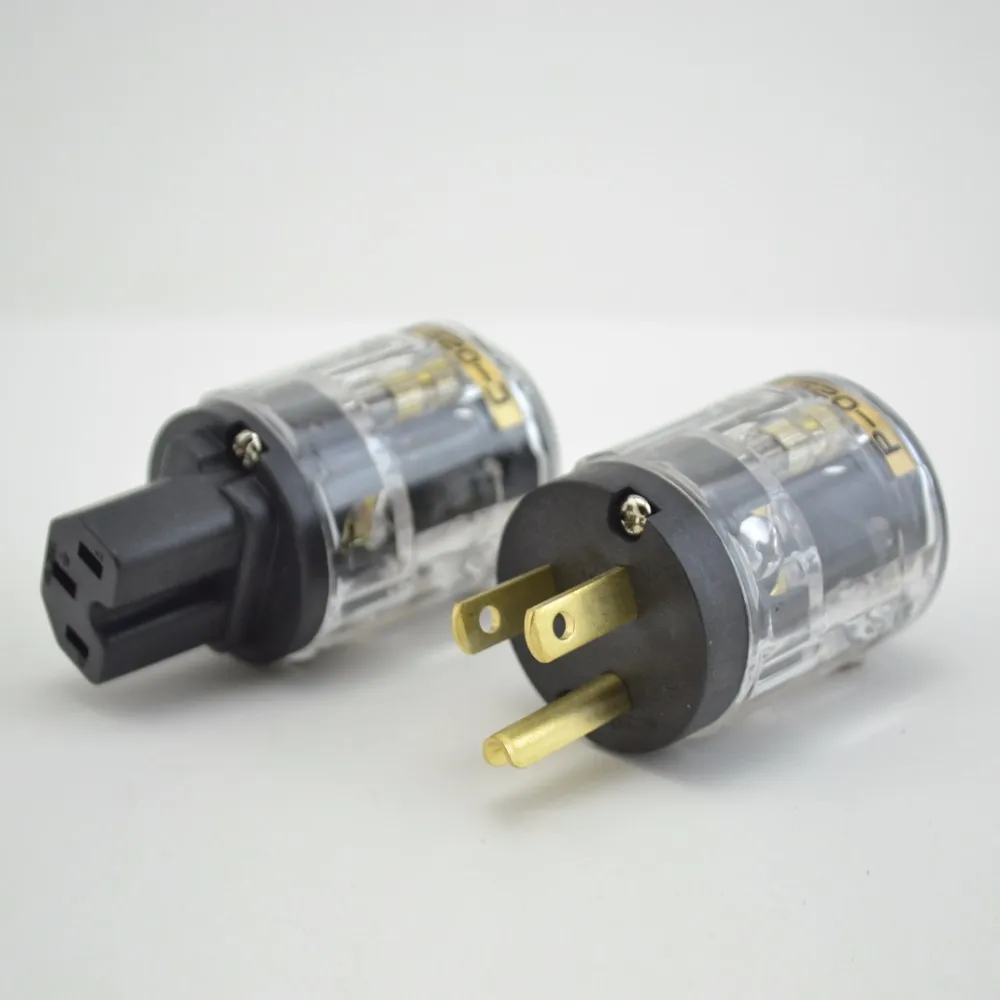 oyaide c-029 p-029* us power plugGold-Plated  IEC audio connector female male matihur audio transparent hifi DIY