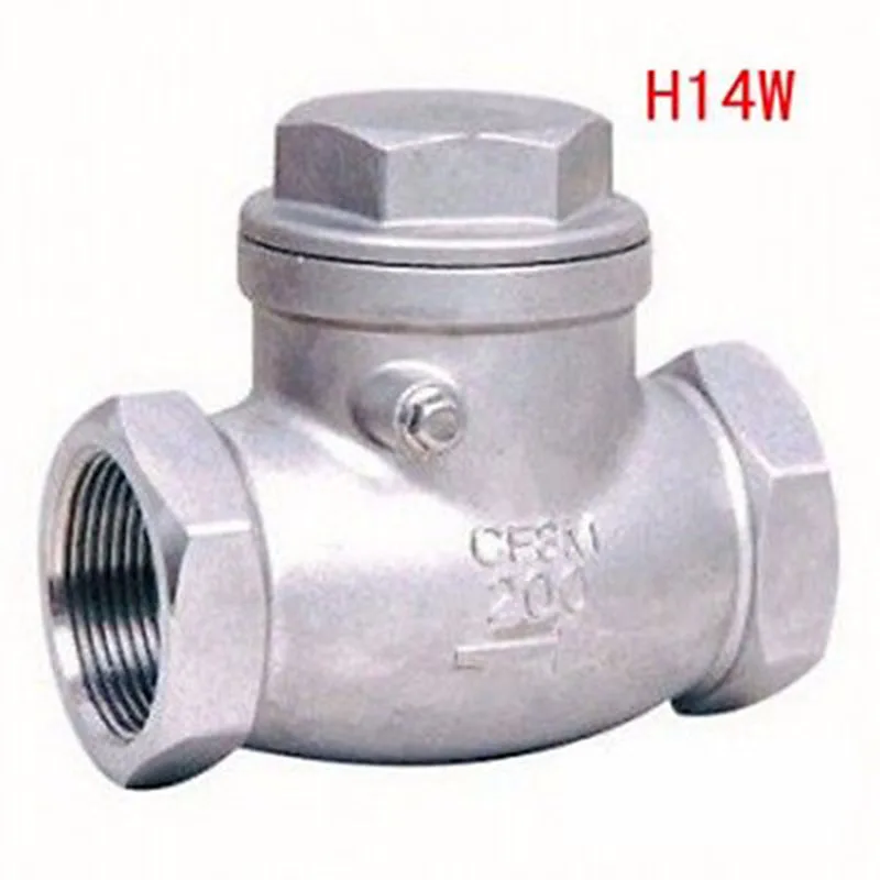 

DN20 3/4" BSP Female Thread 304 Stainless Steel Swing Check Valve Non-return One way Valve 229 PSI