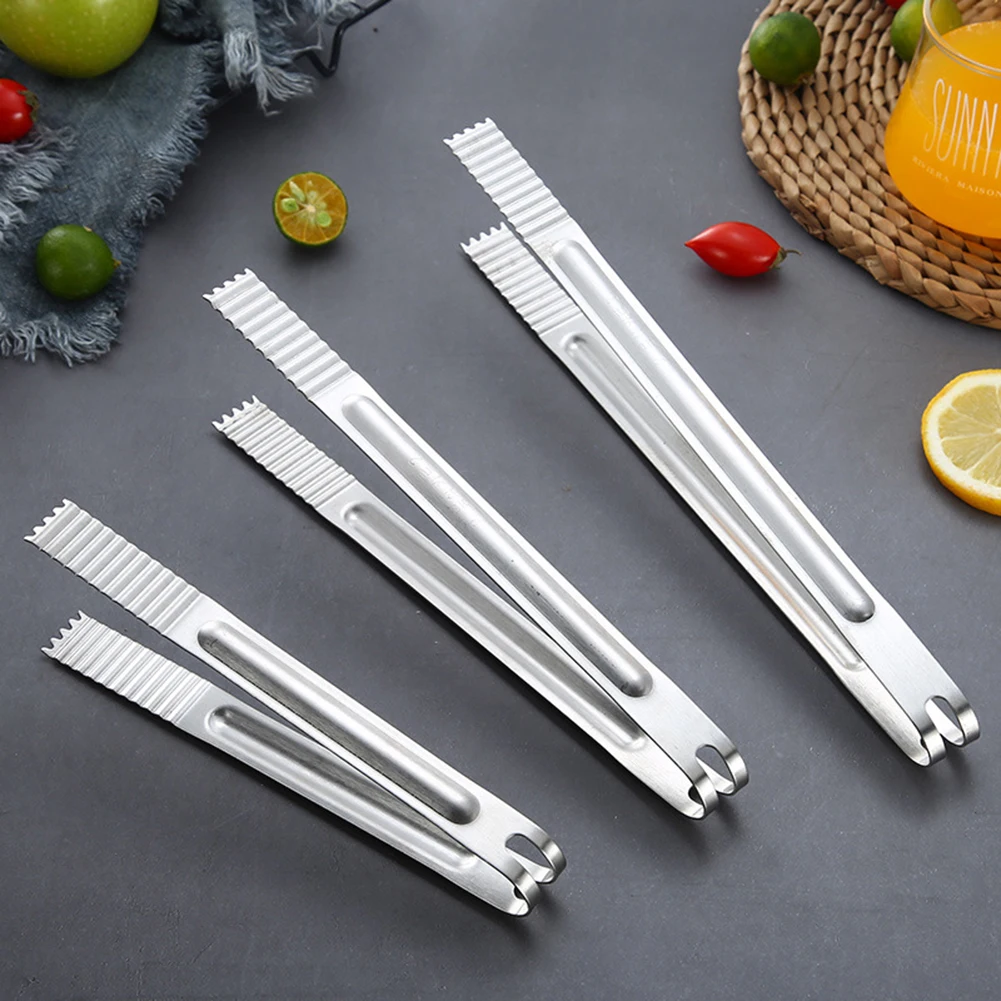 20 - 40cm Portable Stainless Steel Kitchen Barbecue BBQ Meat Tongs Salad Steak Food Clip Large Size Tong Utensils