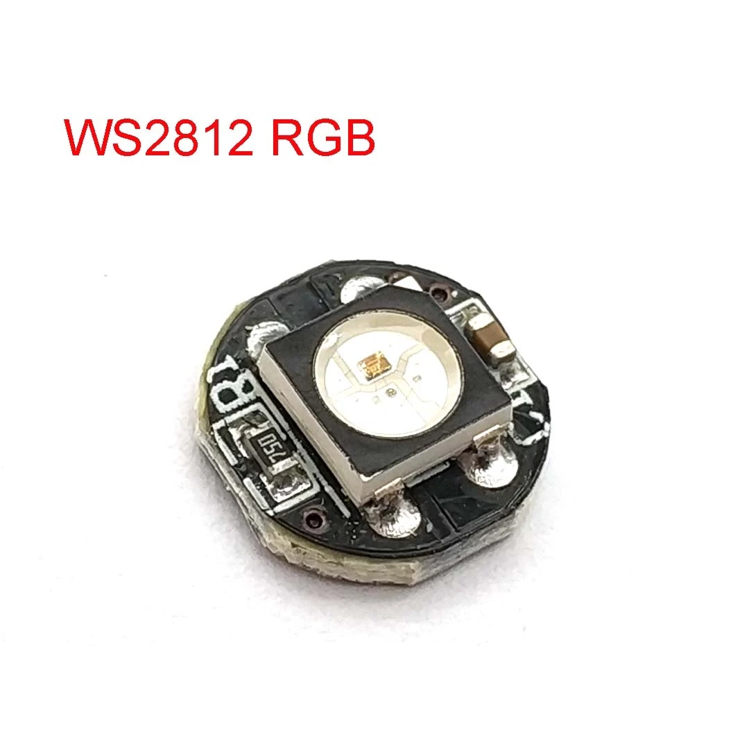 WS2812B WS2812 LED 칩 5050 SMD RGB DC5V 블랙 PCB 보드 방열판 9.6mm 직경 WS2811 IC 내장
