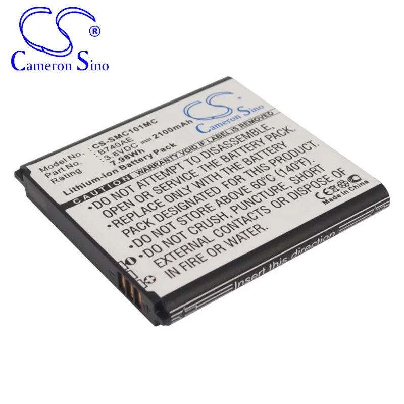 CameronSino Battery for Samsung Galaxy S4 Zoom LTE SM-C1010 S4 Zoom SM-C101 SM-C105 fits Samsung B740AC Digital camera Batteries