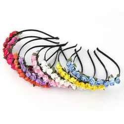 Women Wedding Flower Headband Girls Boho Flowers Headwear Children Headbands Hair Accessories Bride Wreath Beach Garland