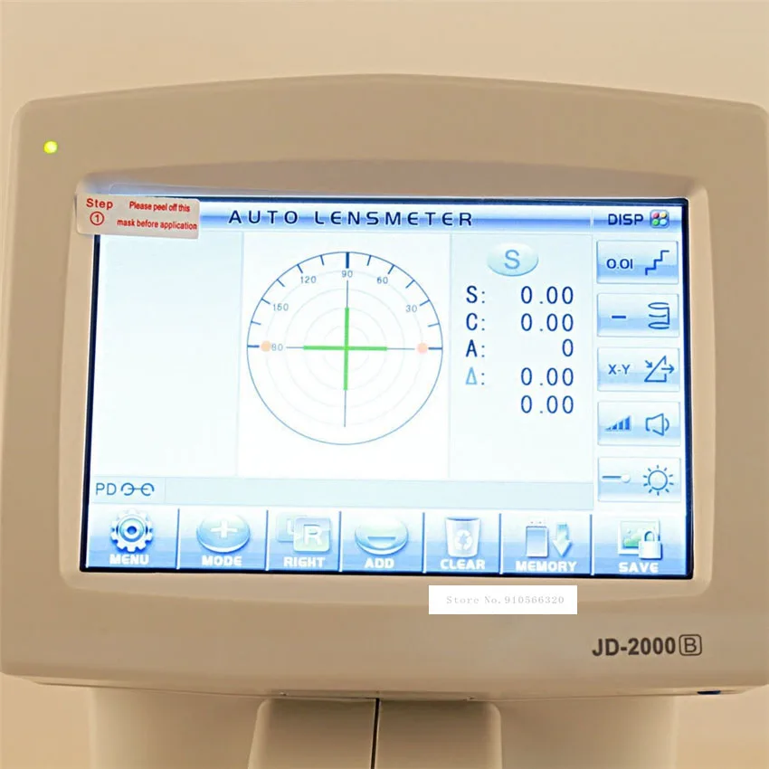 JD2000B 휴대용 안경 장비 5.7 인치 터치 스크린 디지털 Lensometer Focimeter 광학 Lensmeter Focimeter, 안경 장비 100-240V 40VA