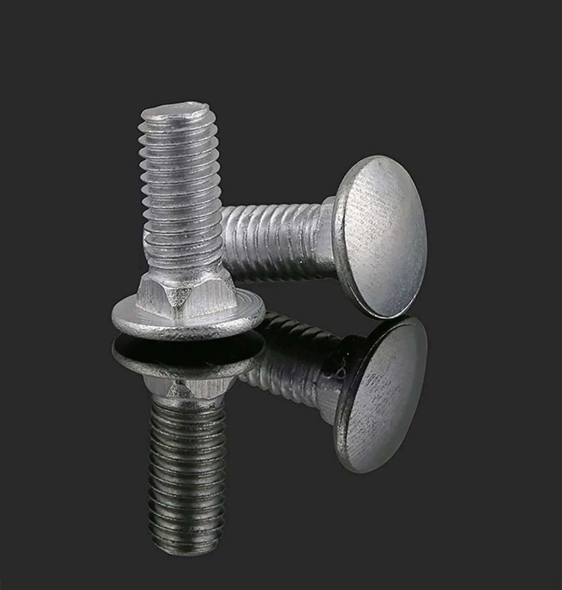 Carriage Bolts M6 M8 Carbon Steel White Zinc Plated GB12 Round Head Square Neck Screws Coach Bolts