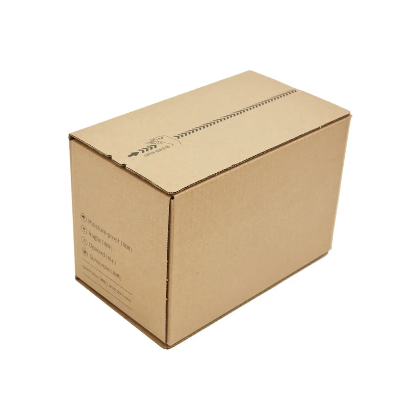 10Pcs 5 Sizes Natural Paper Box Corrugated Paper Packaging Gift Box Thicken Cardboard Carton Postal Shipping Box Mailer