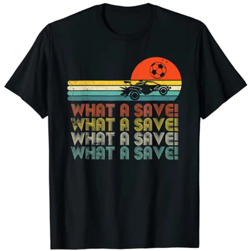 What A Save Vintage Retro Rocket Soccer Car League T-Shirt