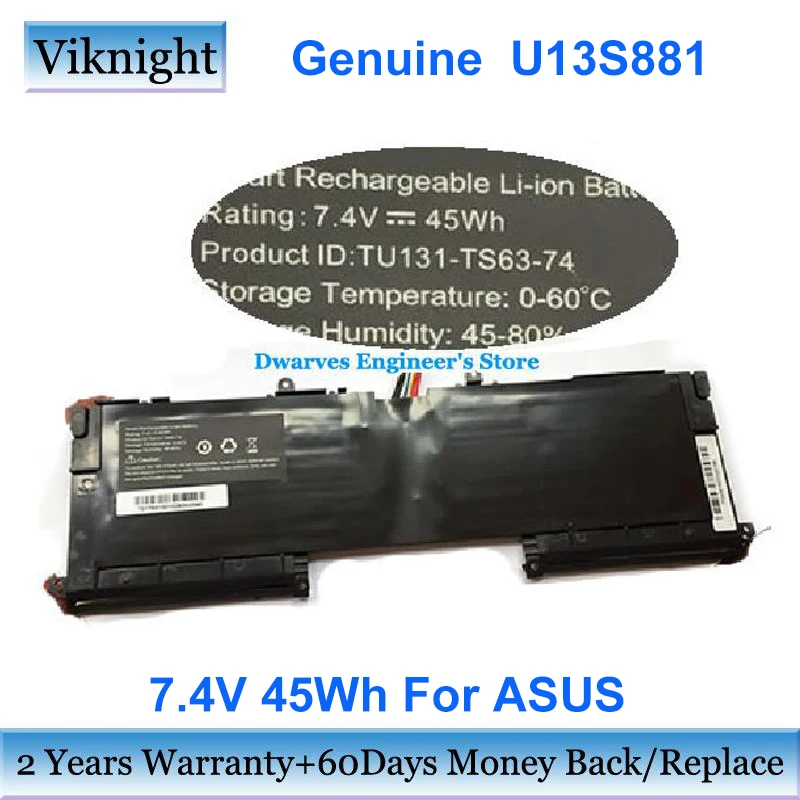 

Genuine U13S881 Battery 7.4V 45Wh TU131-TS63-74 For ASUS UX32K U33X For Dell XPS13 8808 For Haswell Y33 Notebook Batteries