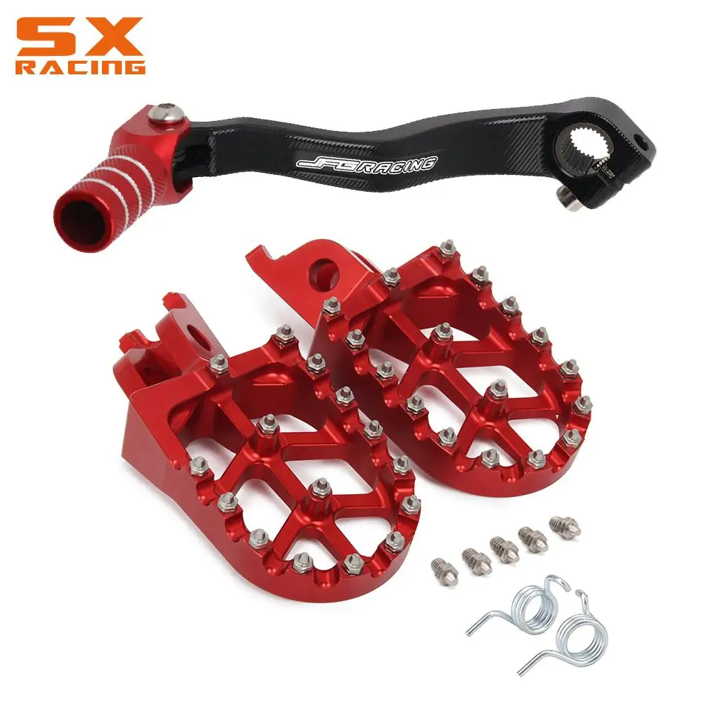 

CNC Gear Shift Lever Foot Pegs Rest Footrests Pedal Footpegs For Honda CRF250R 2004-2009 CRF250X 2004-2017 CRF450R CRF 250R 250X