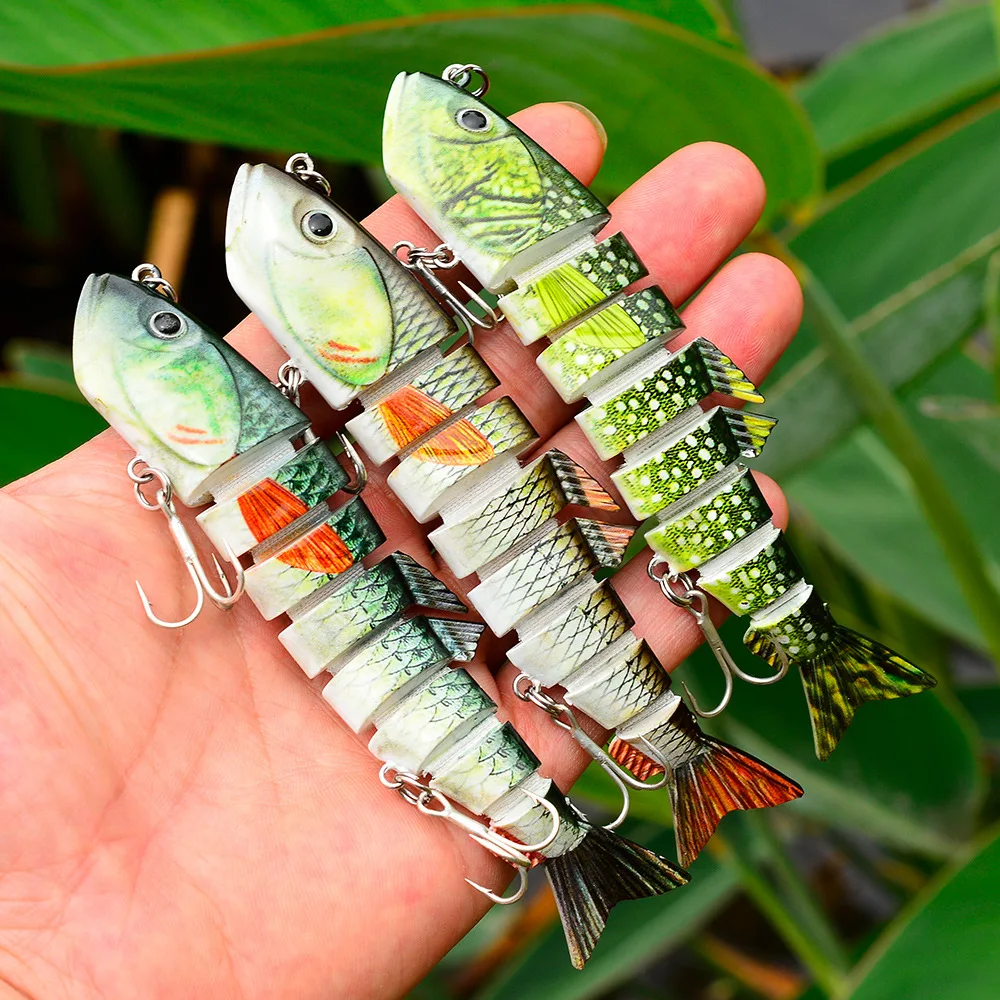 Fishing Wobbler Lifelike 8 Segment Swim Bait Crankbait Hard Bait Slow 13cm 22g Isca Artificial Lures Fishing Tackle