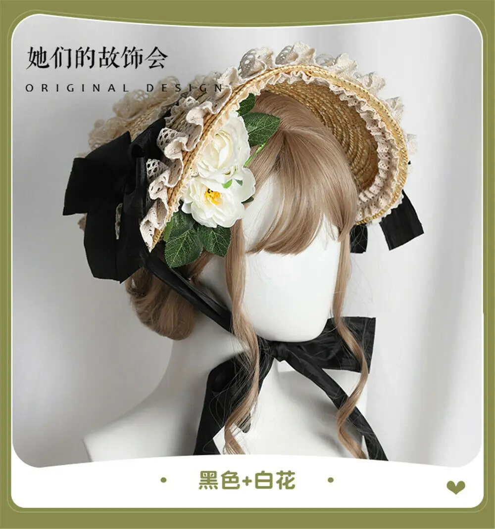 Mũ Lưỡi Trai Bonnet Đầu Nữ Cô Gái Victoria Lolita Hoa Thanh Lịch Tóc Mũ Đội Đầu Trà Chiều Đảng Phụ Kiện