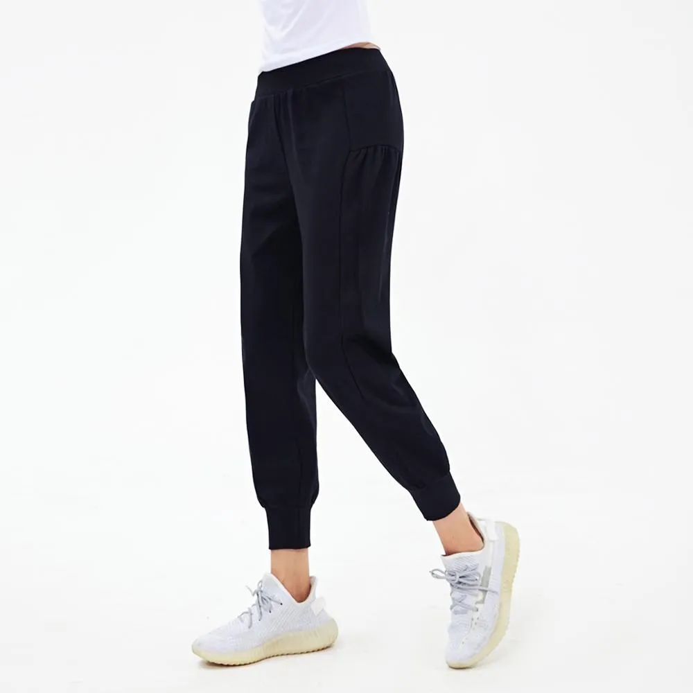 

Vansydical Women Cotton Sweatpants Autumn Winter Running Jogger Trousers Training Fitness Outdoor Pants Black