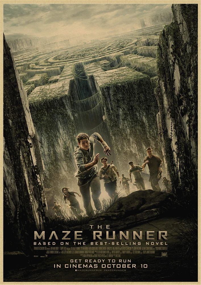 Adventure Movie The Maze Runner kraft paper retro poster wall decorative painting retro art painting