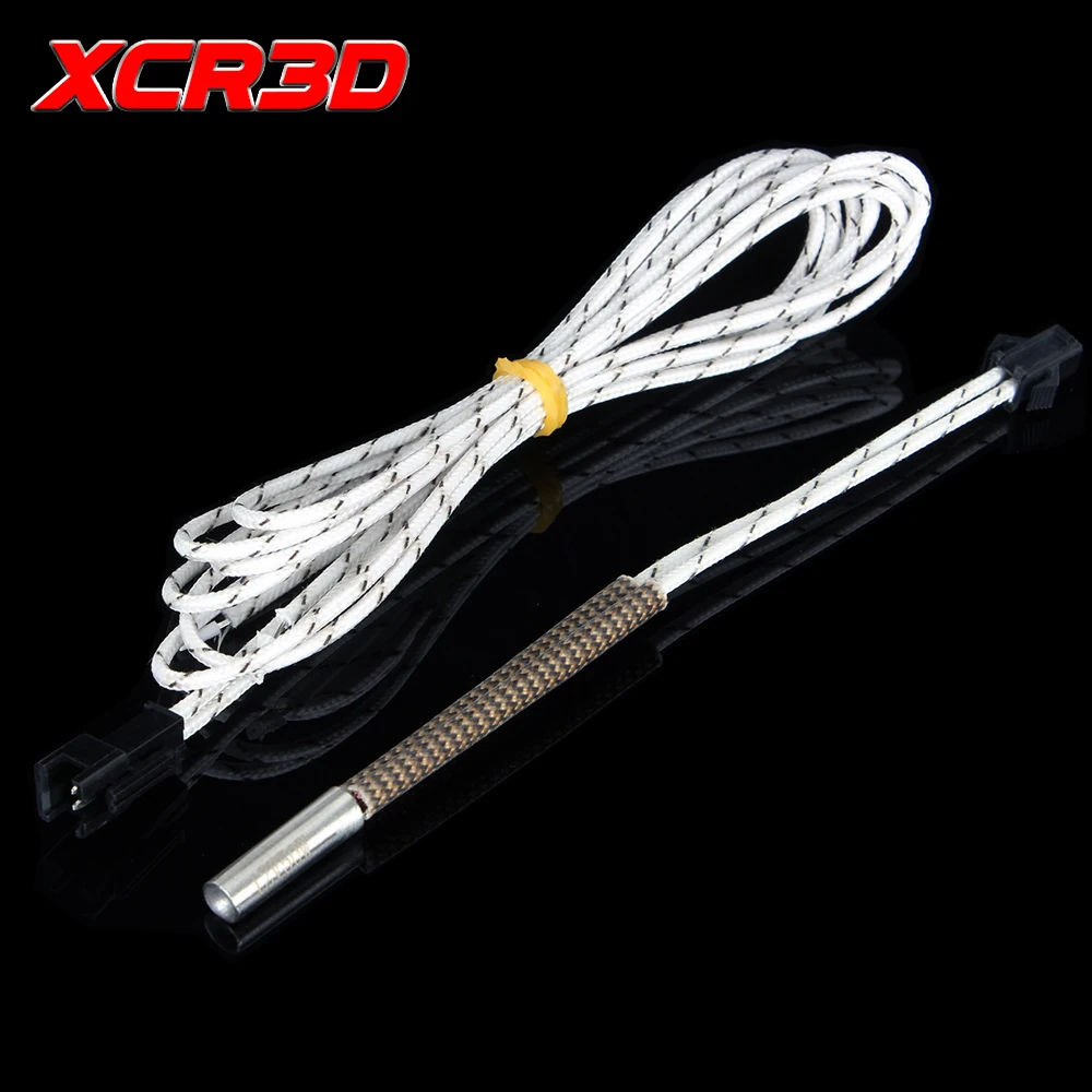 XCR 3D Printer Parts Heating Tube 6*20mm 12V/24V 50W Upgrade Ceramic Cartridge Heater Pipe with SM Plug for V6 J-head Extruder