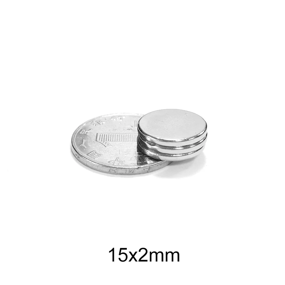 10/20/50/100/150PCS 15x2 Strong Search Magnet Disc 15mmx2mm Permanent Small Round Magnet 15x2mm Thin Neodymium Magnet 15*2 N35