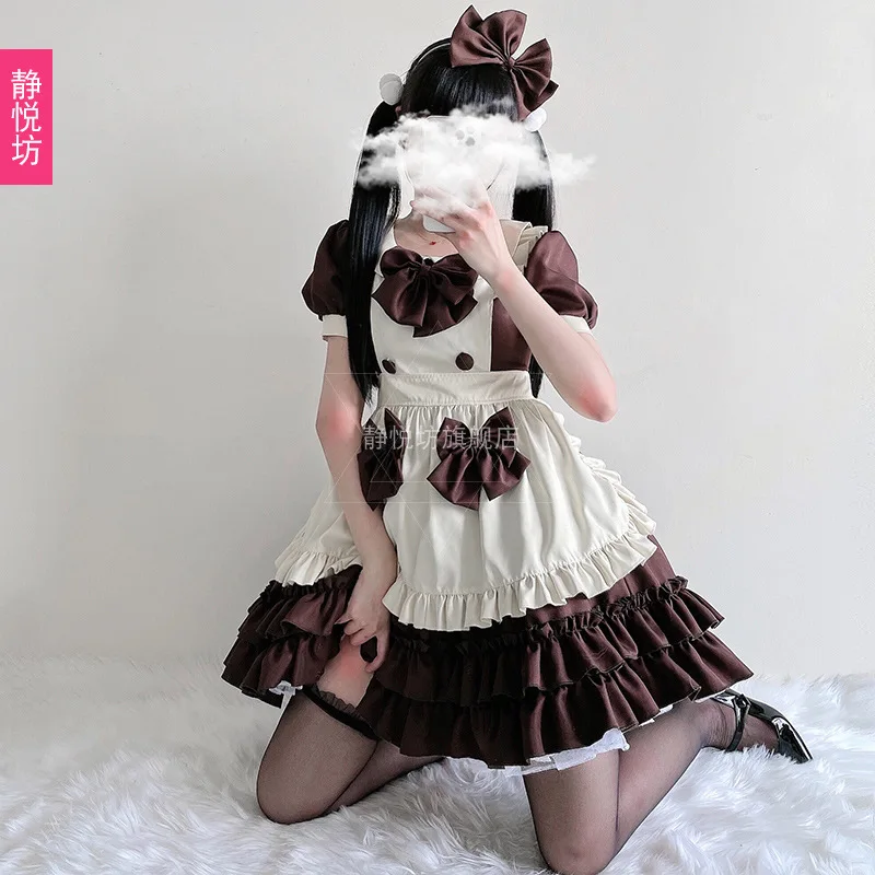 Japanse Cafe Maid Kostuum Vrouwen Lolita Jurk Lolita Lolita Lolita Dress Maid Leuke Zachte Meisje Lolita Jurk