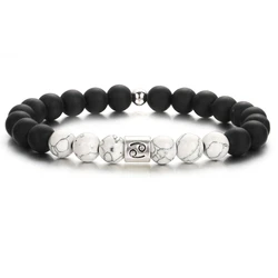 12 Sternbilder, handgefertigte Perlen, Vulkanstein-Armbänder für Frauen, personalisiertes 12-Sternzeichen-Armband, Armreifen zur Hand