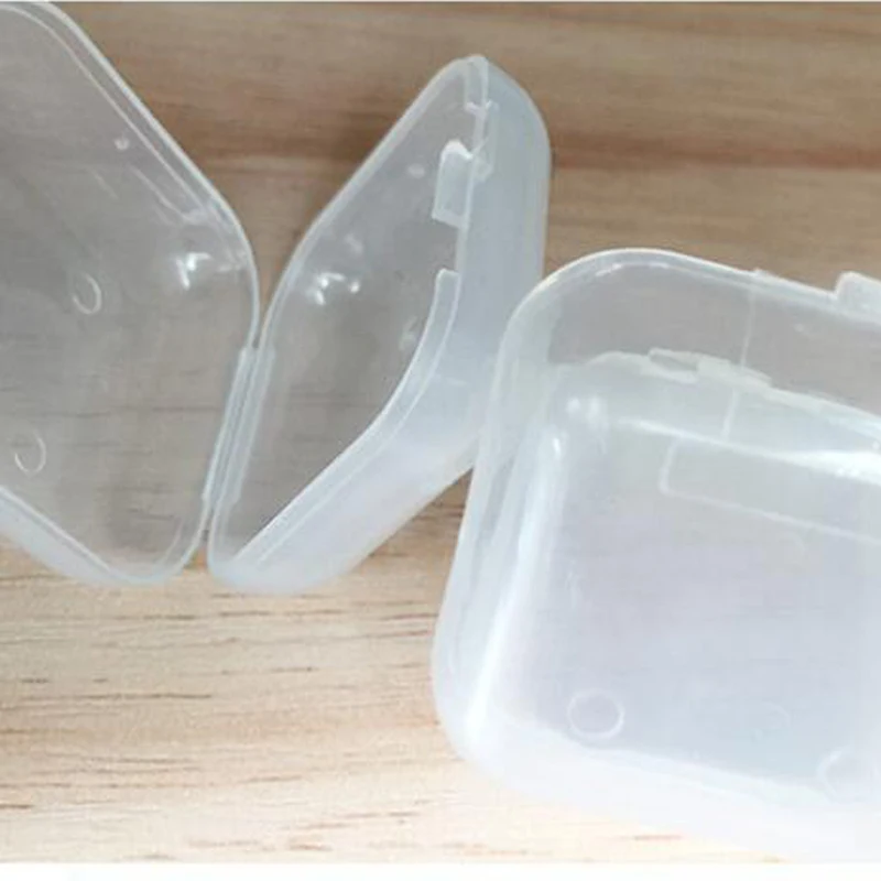 5pcs/Lot Hot Sale Transparent Portable Plastic Case Earplugs Box for Accessories Screw Travel Mini Small Storage Boxes