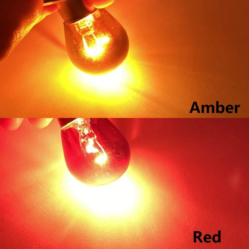 2pcs Silver / Chrome T25 3157 3156 P27/7W P27W Glass Bulbs Car Brake Reverse Light Lamp Turn Signal halogen light Amber red