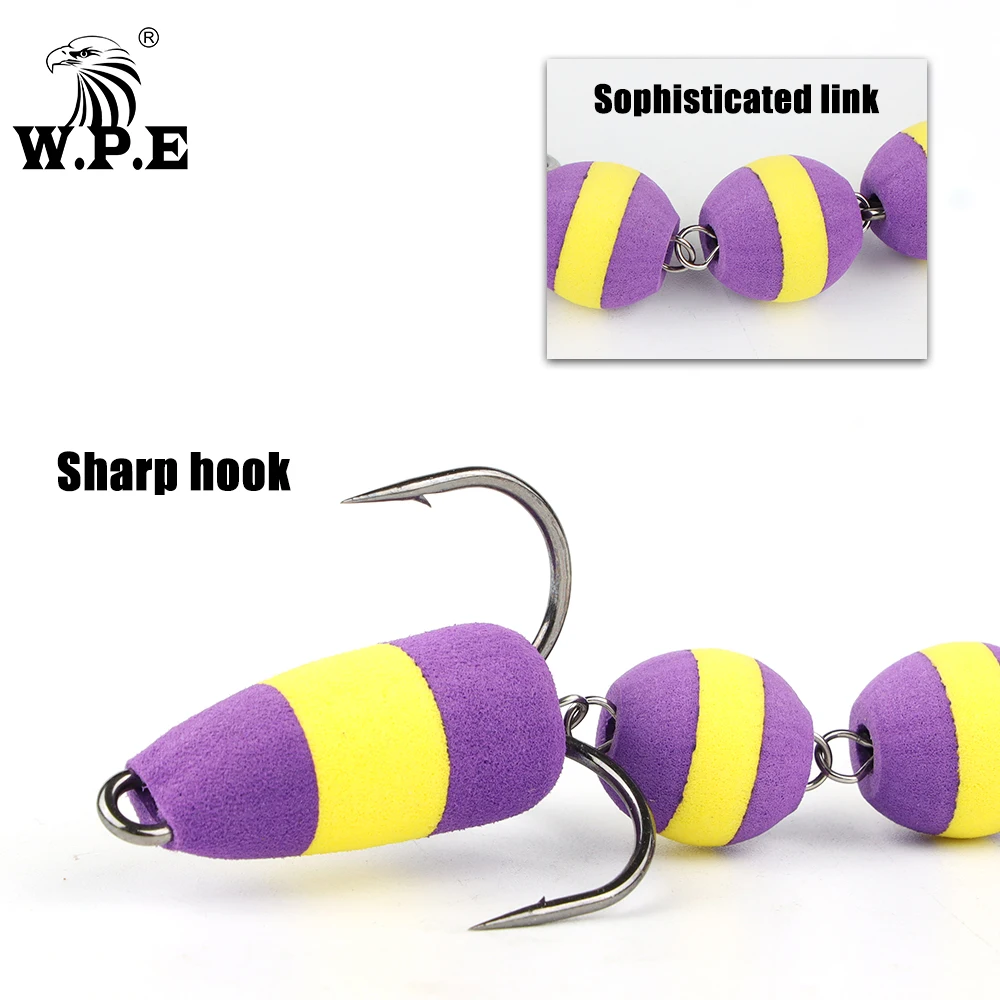 W. p. e.-isca de pesca multicolor suave, isca artificial para a pesca do robalo, wobblers, tamanho l, novo