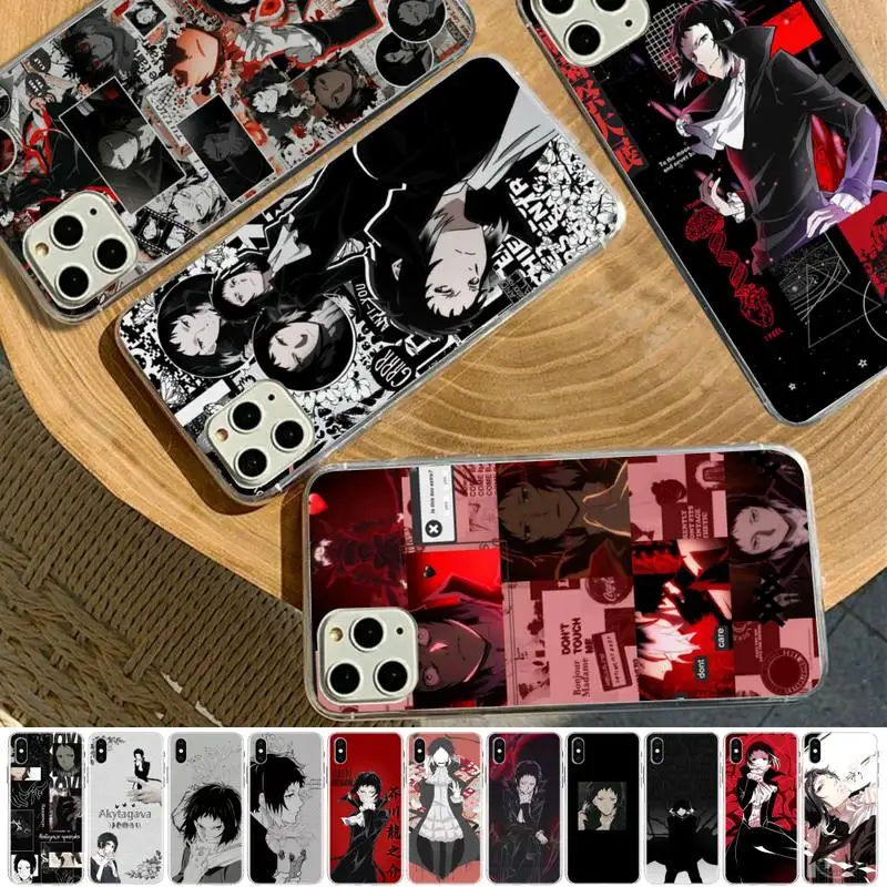 MaiYaCa Ryunosuke Akutagawa Bungo Stray Dogs Phone Case for iPhone 11 12 13 mini pro XS MAX 8 7 6 6S Plus X 5S SE 2020 XR case