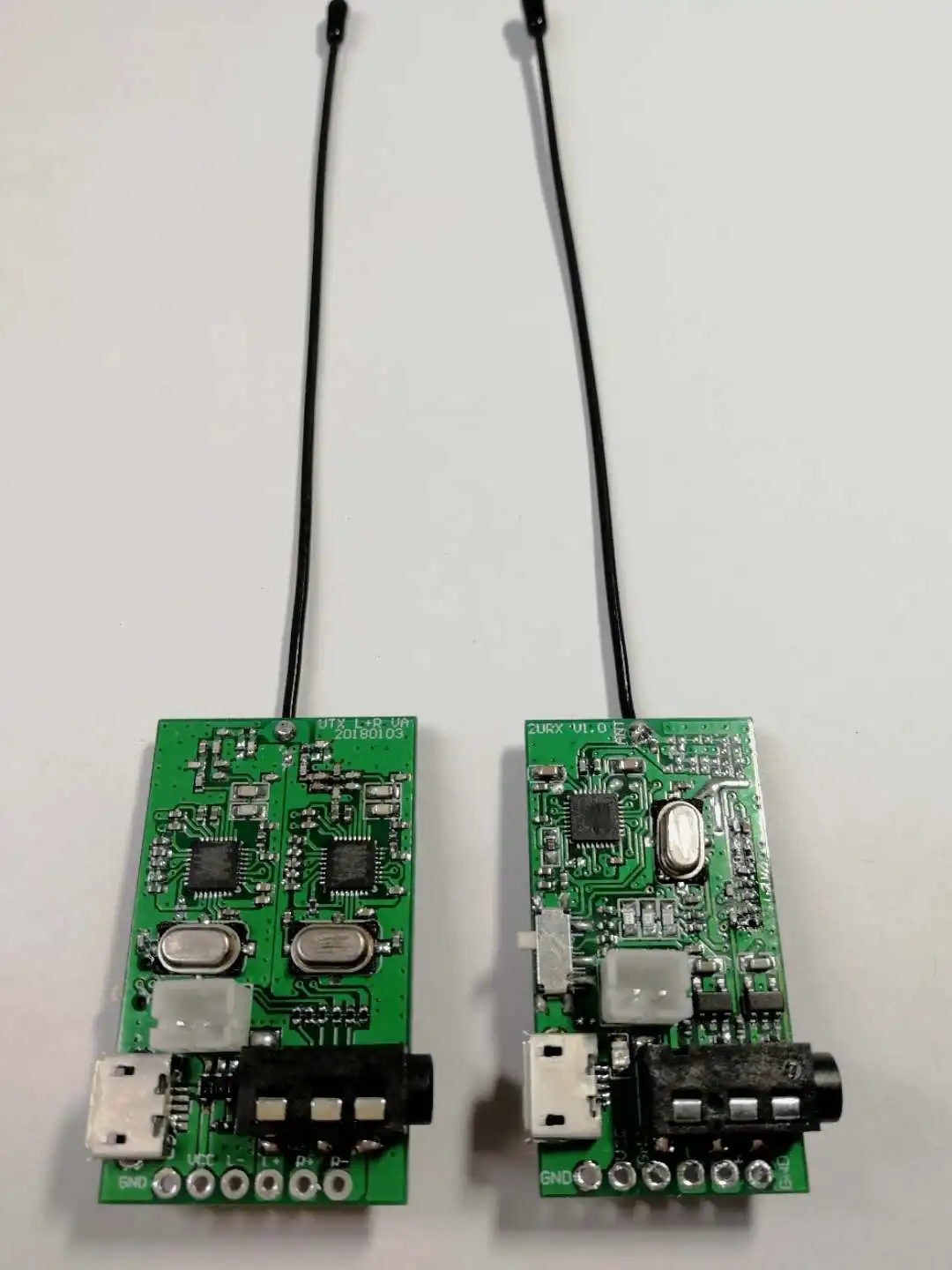 UHF stereo senza fili audio transceiver modulo trasmettitore audio altoparlante senza fili modulo strumento musicale FAI DA TE artefatto