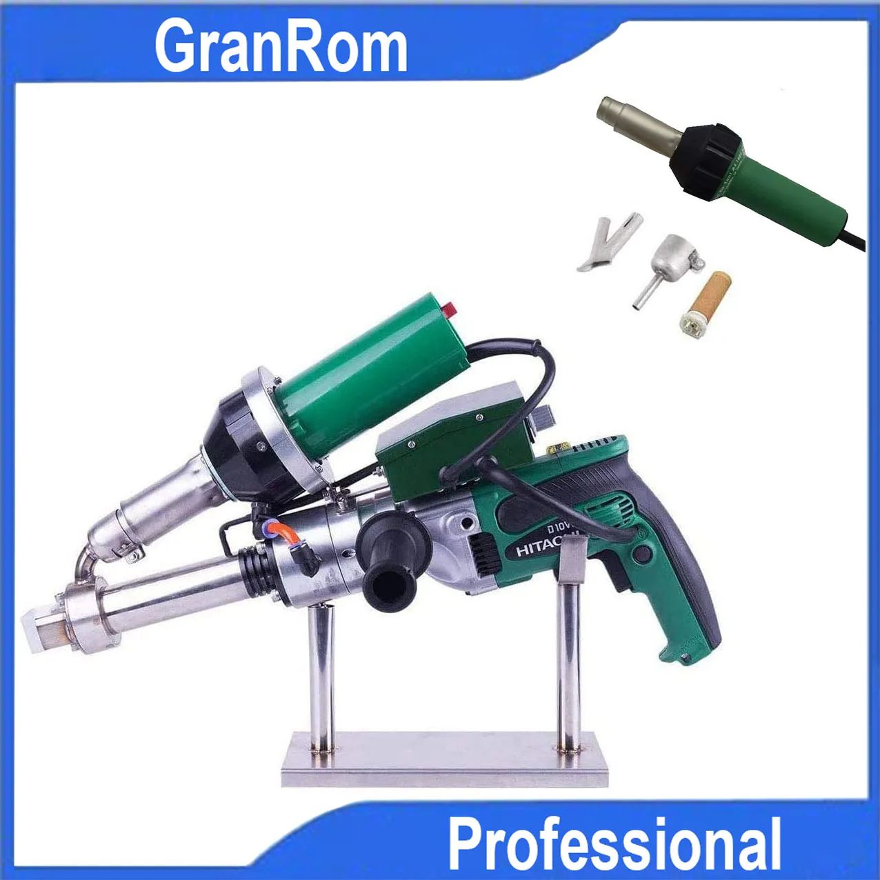 1600W Hand Extrusion Welder Gun Plastic Handheld Extruder Welding Gun PP HDPE LDPE Pipe Welding Machine Heat Air Gun Kit