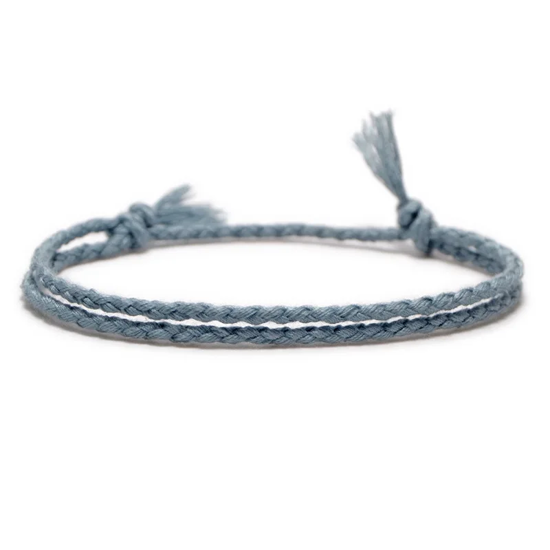 Handmade Woven Lucky Cotton Rope String Bracelet For Men Women Friendship Tassel Thread Bracelets & Bangles