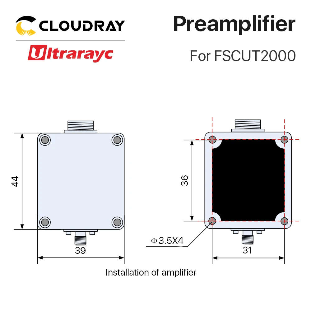 Imagem -06 - Ultarayc Amplificador Preamplificador Seneor para Friendess Bcs100 Fscut Altura Controlador de Precitec Raytools Wsx Cabeça do Laser