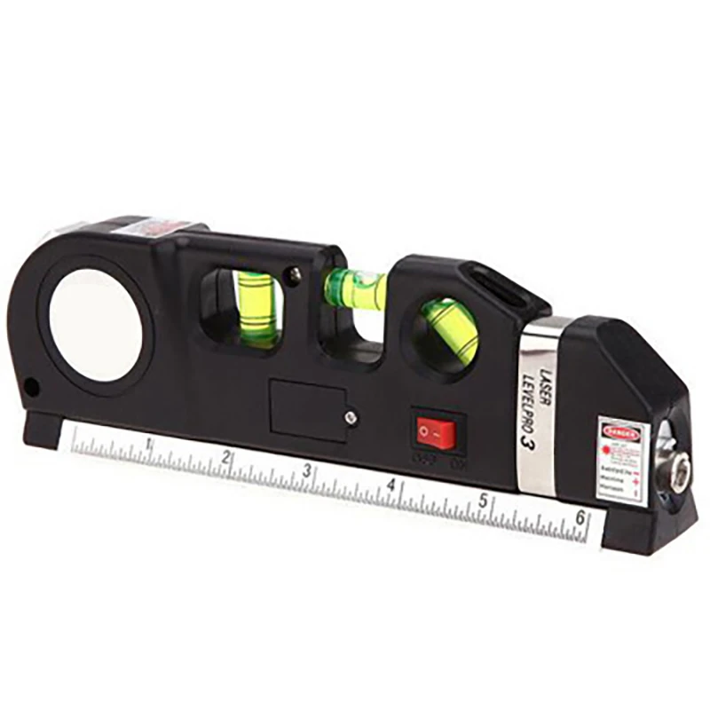 New Hot Selling 2 Lines Laser Level Ruler Multifunctional High Precision Laser Straight Line Instrument With 8ft Tape Measure