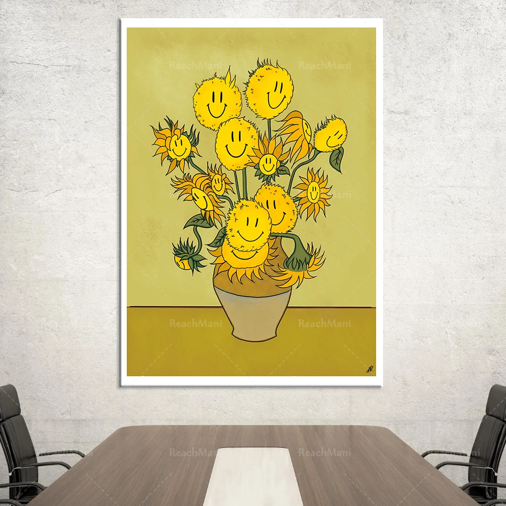 Floral Print Poster Bouquet Vase Painting Bedroom Living Room Hall Wall Art Painting Home Decor