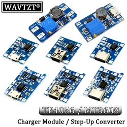 Micro USB 5V 1A 18650 TP4056 batteria al litio modulo caricabatterie scheda di ricarica con protezione + MT3608 2A DC-DC Step Up Converter