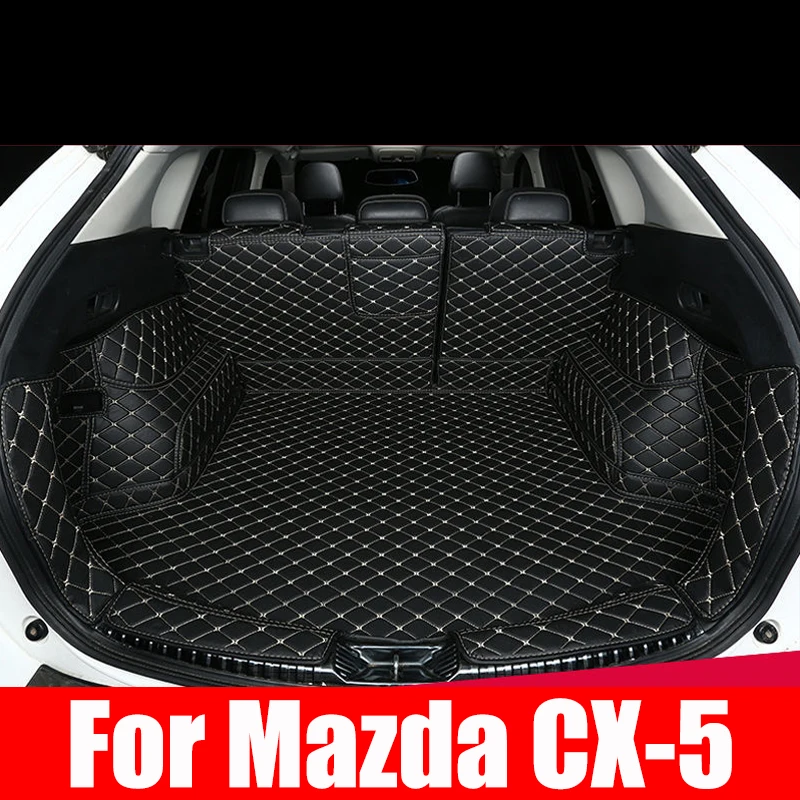 For Mazda CX-5 CX5 CX 5 KF 2017 2018 2019 2020 2021 2022 Leather Rear Trunk Mat Liner Floor Tray Carpet Mud Pad Guard Protector