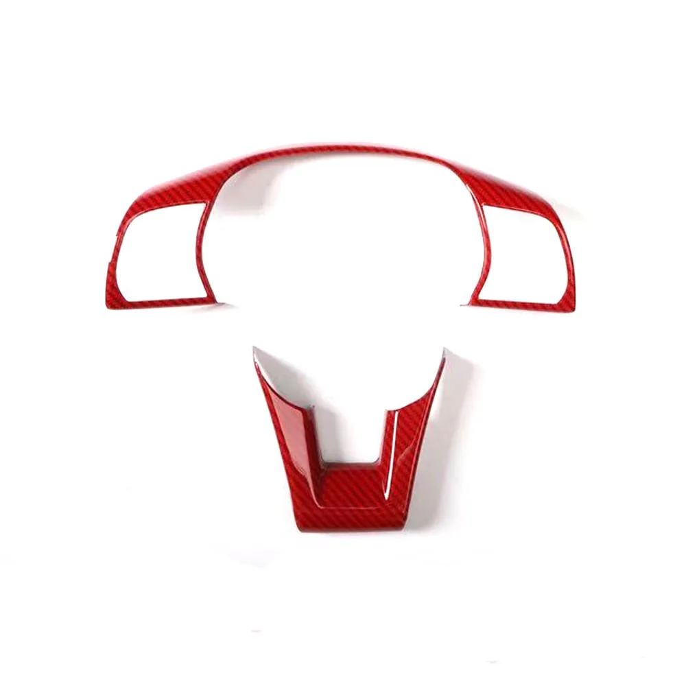 Cubierta de fibra de carbono ABS para volante de coche, molduras decorativas para Hyundai Sonata 9th, 2015-2018