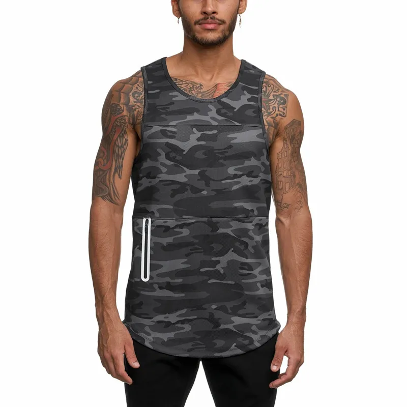 

2022 Men's Summer Breathable Comfortable Vest Round Neck Sleeveless Slim Sports Short Sleeve Mens Tank Top Mens Clothing