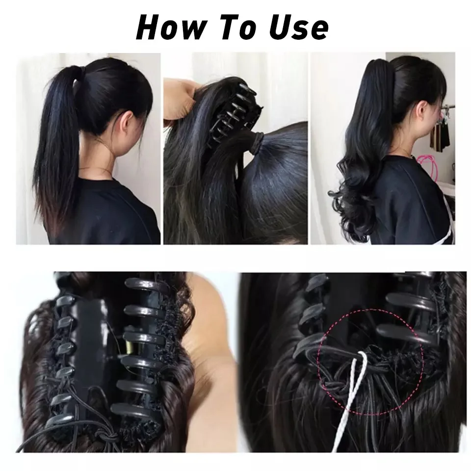 Synthetic Claw Clip Ponytail Luxury for Braiding 75cm 30