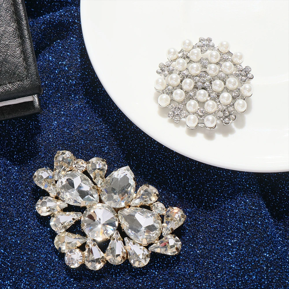 1Pcs เงาตกแต่งคลิปสำหรับ DIY รองเท้าสุภาพสตรีรองเท้า Heel Charm หัวเข็มขัดผู้หญิงเจ้าสาวรองเท้าตกแต่ง Rhinestone