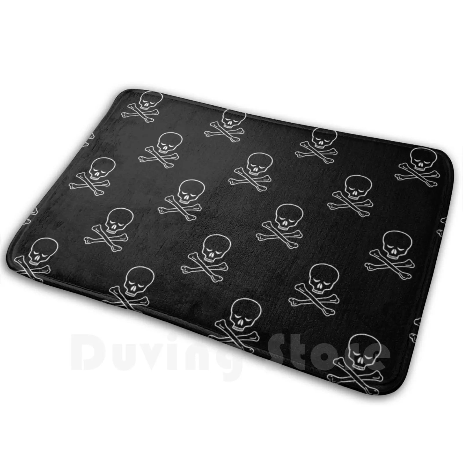 Skull Pirate Pattern Carpet Mat Rug Cushion Soft Non-Slip Skull Skulls Pirate Template Skeleton Bones