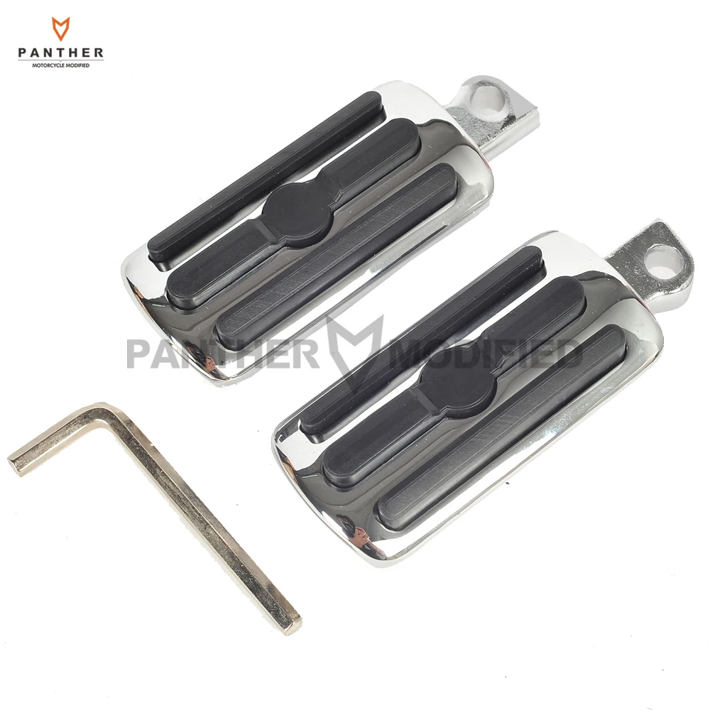 Chrome Black Motorcycle Footpeg Footrests case for Harley all models with Diameter 10mm Foot pegs