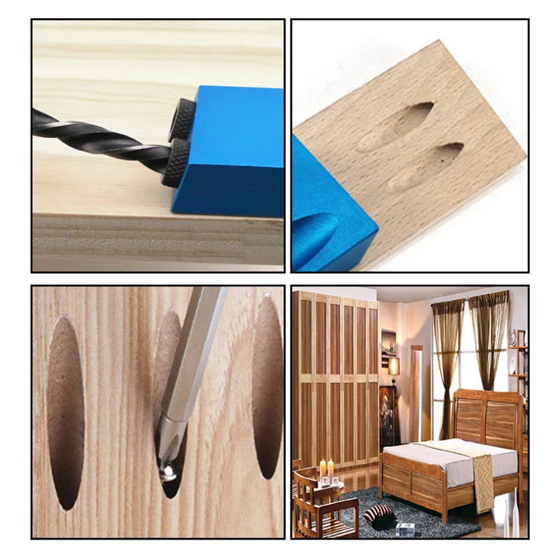 1 Set 15 Derajat Sudut Bor Woodworking Oblique Lubang Locator Mata Bor Lubang Saku Kit Hole Puncher DIY alat Pertukangan