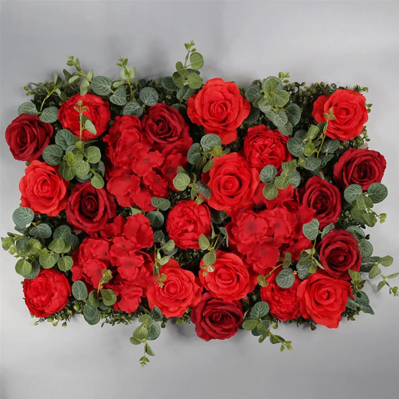 40x60cm Artificial flowers Silk rose Flower wall Pink romantic Wedding decoration Party Holiday celebration outdoor background