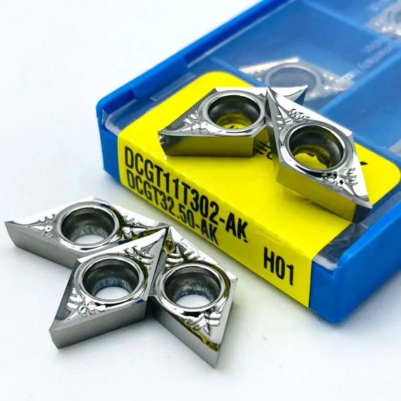 • DCGT11T304 AK AK H01 100% utensili da taglio in metallo duro per utensili da taglio con lama in alluminio originale