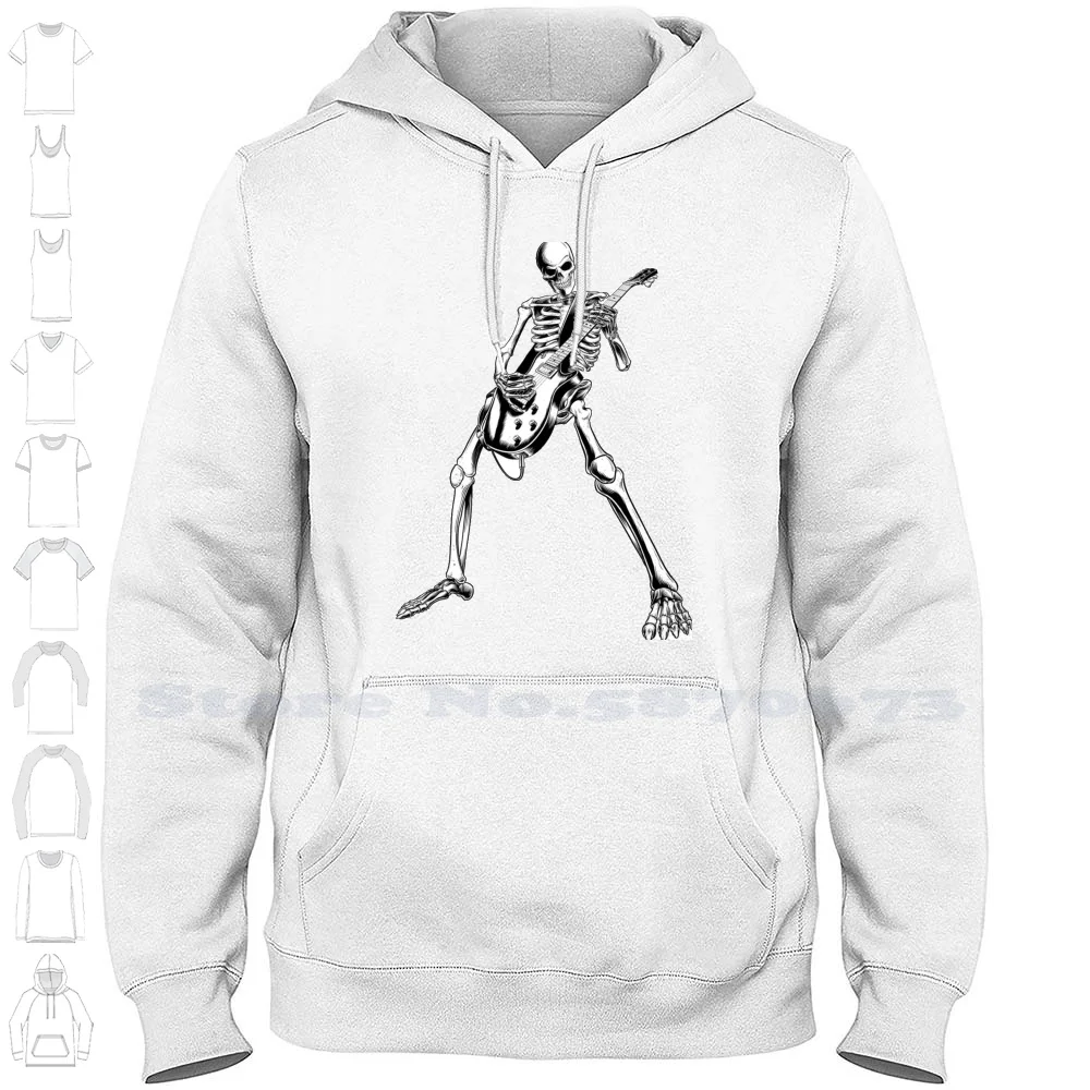 Rock Skul-Rock Skull Trending 100% Cotton Hoodie T-Shirt Vetruvian Man Leonardo Da Vinci Davinci Classical Electric Guitar Star