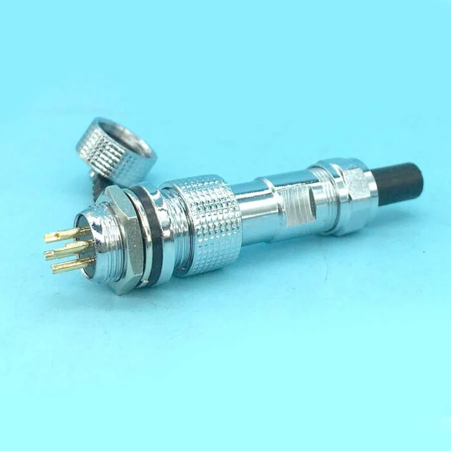 1 Set GX12 M12 4 Pin Aviation Plug Socket 12mm Cable Connector Male Female tor M12 Ip67 Waterproof Dustproof Cover Cap
