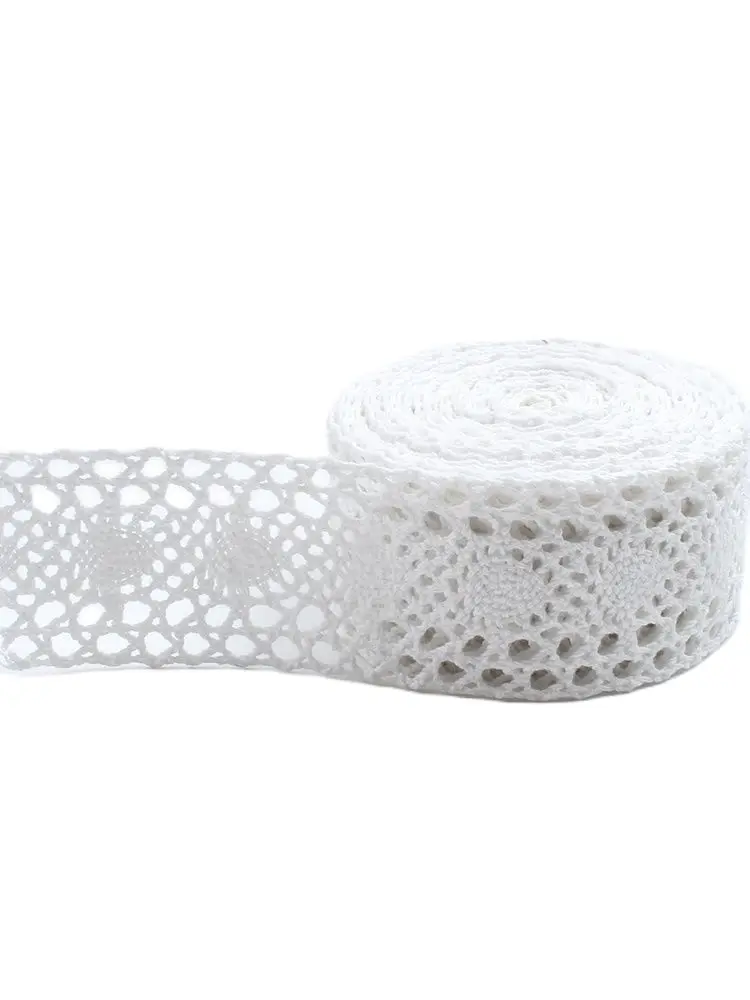 5yards/lot 4cm Cotton White Lace Ribbon DIY Sewing Trimming Handmade Patchwork COTTON Material