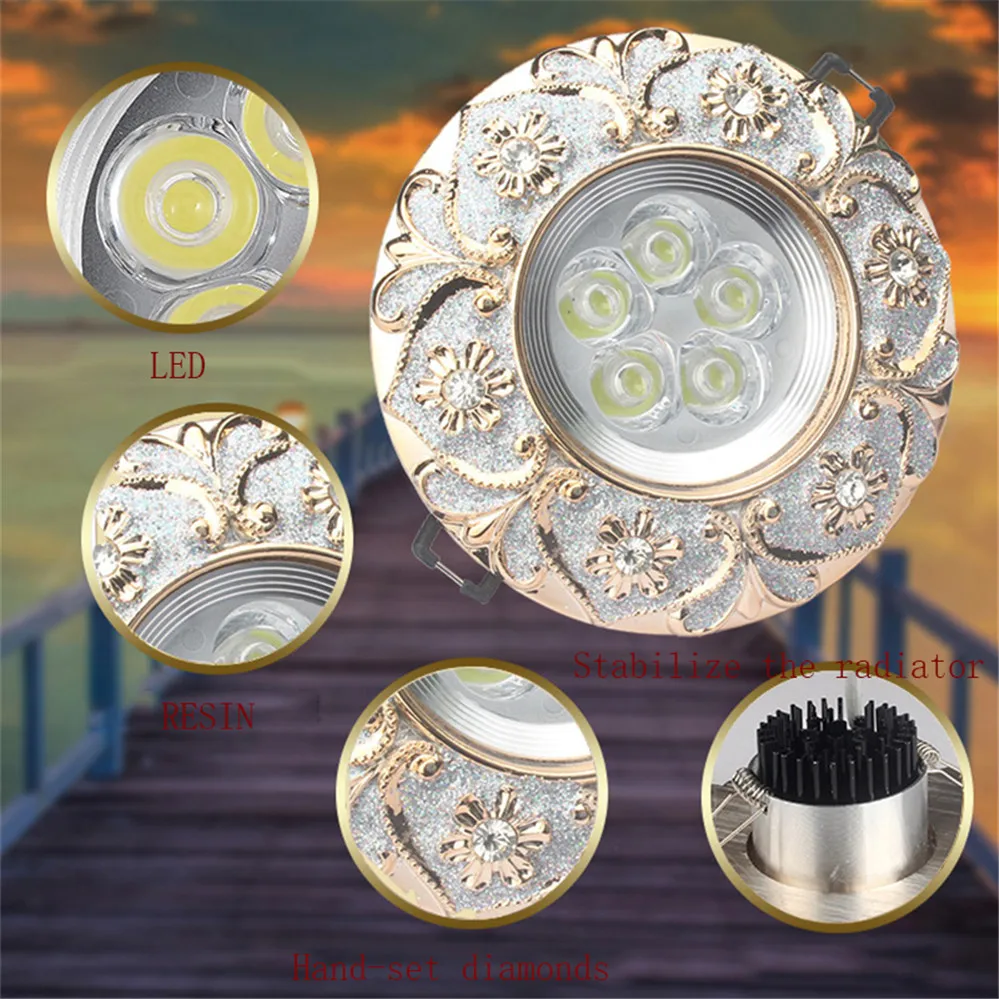 Nordic Modern Round Garland Led Ceiling Lamp 3W 5W 7W 220V For Hallway Living Room Corridor Luxury Loft Decor Resin Downlight